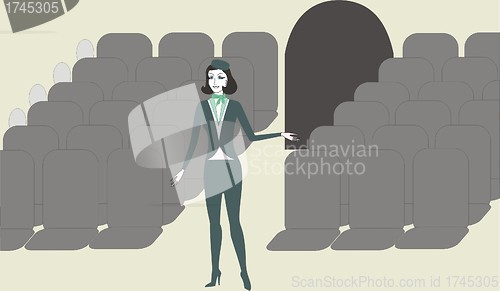 Image of vector stewardess