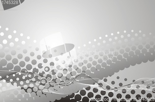 Image of abstract halftone background in vector 