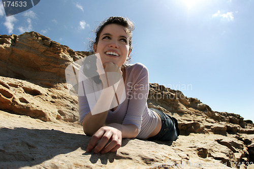 Image of Girl on the rocks