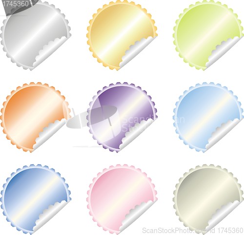 Image of colorful  labels vector set