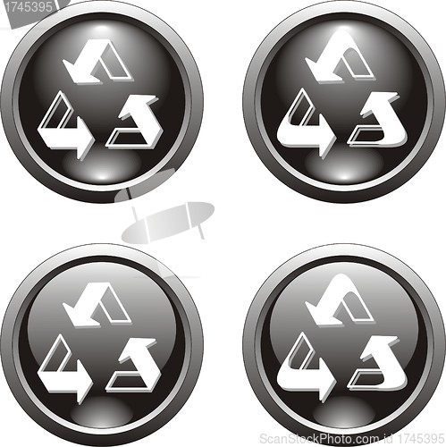 Image of set of black  button  or icon for webdesign