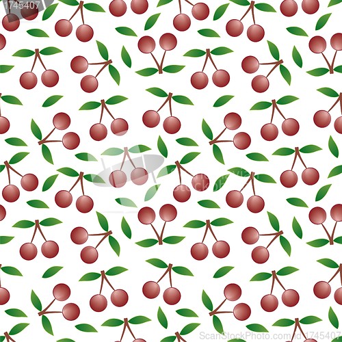 Image of cherry - seamless pattern and abstract nature background  
