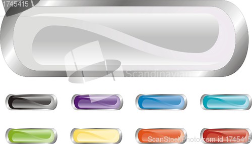 Image of set of glossy buttons