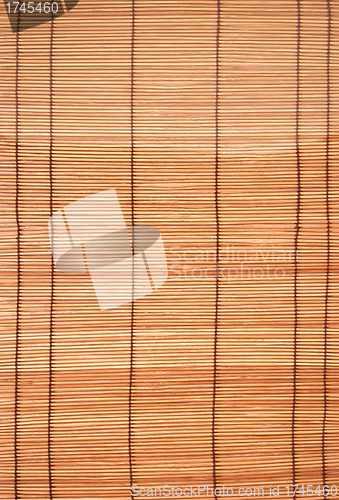 Image of brown bamboo matting background and texture