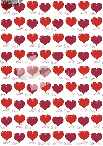 Image of valentines background with hearts