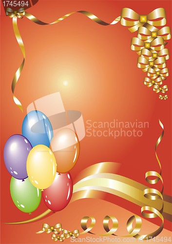 Image of greetings card with balloons