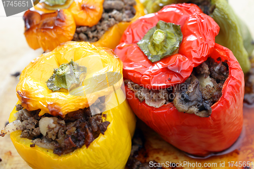 Image of Stuffed peppers from the oven