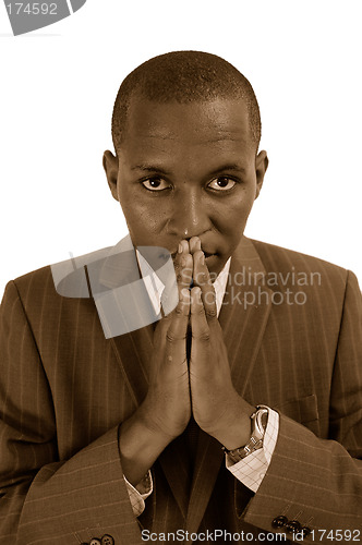 Image of Sepia - Prayerful Man