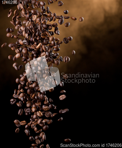 Image of Flying coffee beans