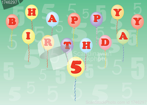 Image of happy birthday five years 