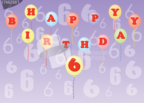 Image of happy birthday six years 