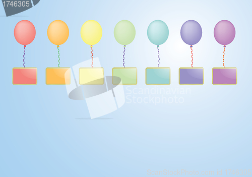 Image of balloons with boards