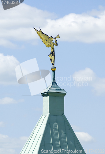 Image of Angel statue blowing horn
