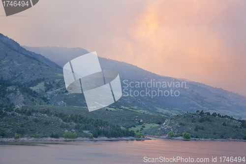 Image of wildfire smolenear Fort Collins, Colorado