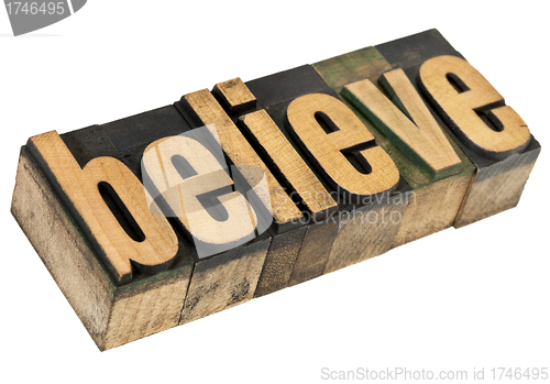 Image of balance word in wood type 