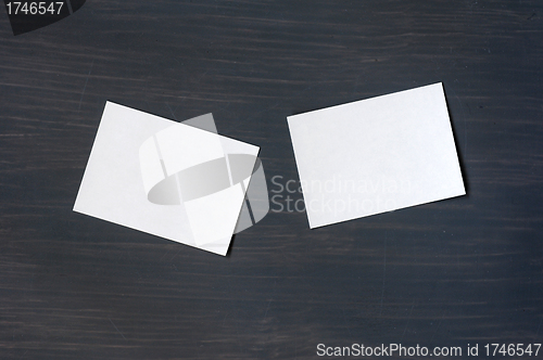 Image of Blank stick note on a blackboard