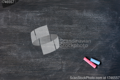 Image of Smudged blackboard background with chalk and copy space
