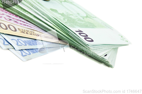 Image of euro money banknotes