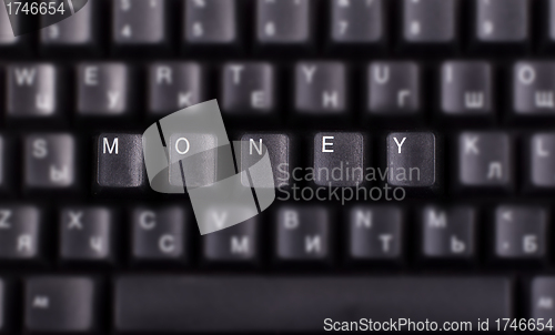 Image of money - Very sharp image. Keyboad Keys