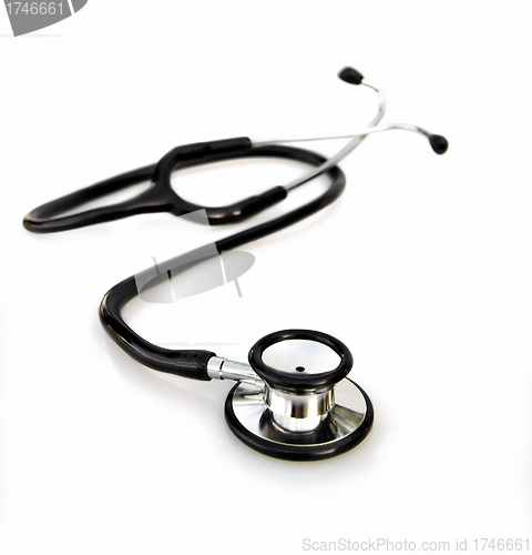 Image of Beautiful stethoscope on white