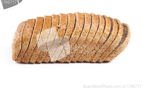 Image of loaf of bread isolated on white