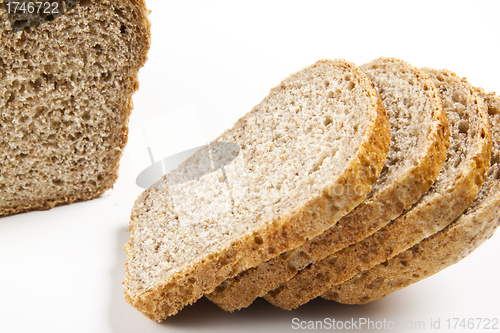 Image of cut loaf of bread close-up