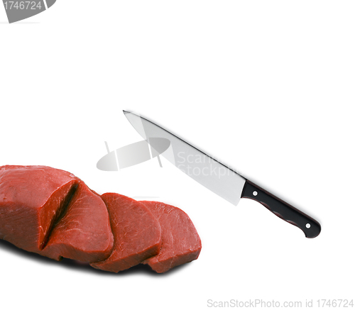 Image of Slices of fresh raw meat