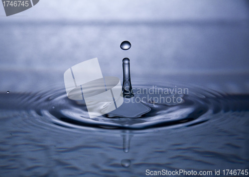 Image of falling water drop