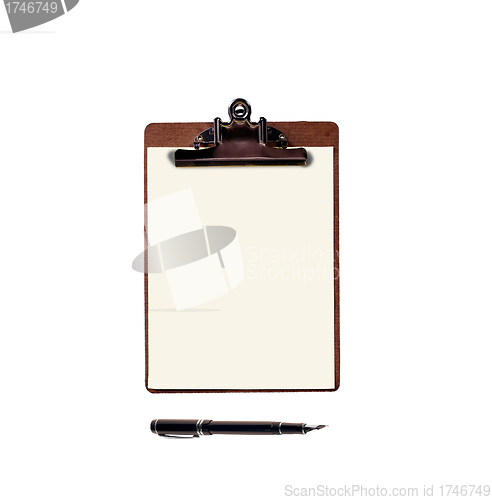 Image of pen on notepad