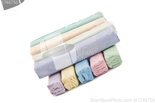Image of Sticks of pastel colored chalk