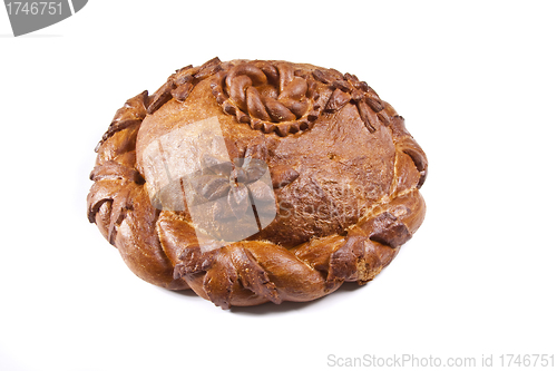 Image of wedding bread on white background