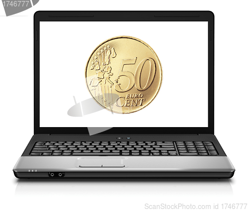 Image of 50 cent in laptop