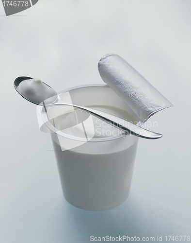 Image of yogurt with spoon