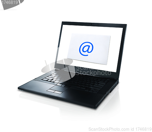 Image of Laptop with mail envelope