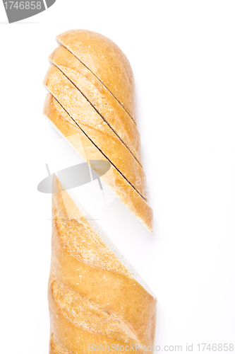 Image of Fresh baguette, sliced