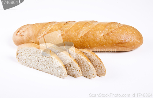 Image of cut bread isolated