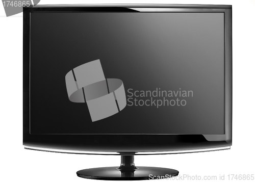 Image of Modern widescreen lcd tv monitor