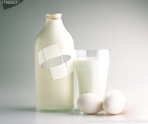 Image of milk and eggs