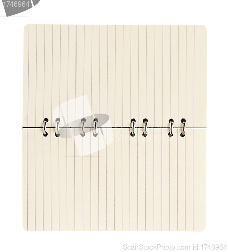 Image of paper spiral notebook isolated