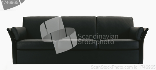 Image of black sofa isolated on white