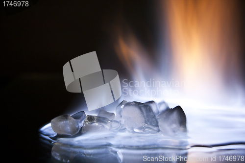 Image of cubes engulfed in flames