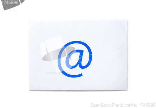 Image of Envelope Email sign isolated