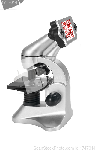 Image of Microscope with blood