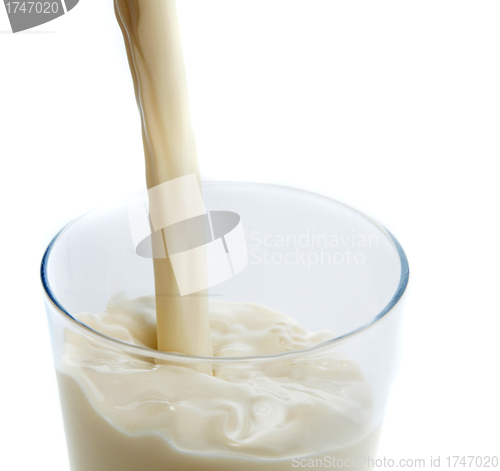 Image of pouring milk into a glass