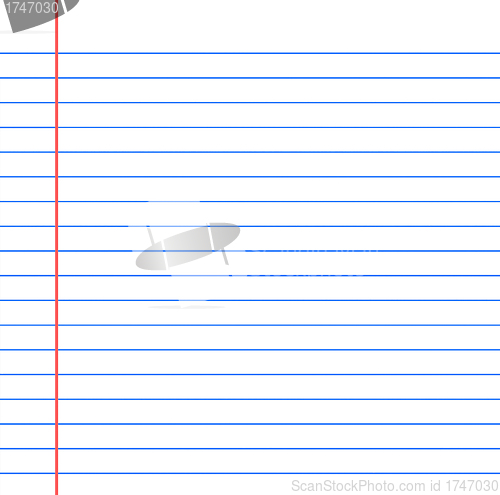Image of Single sheet of grungy lined note paper background texture