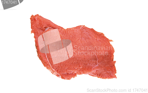 Image of Piece of fresh meat on a white background