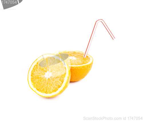 Image of fresh squeezed orange juice isolated