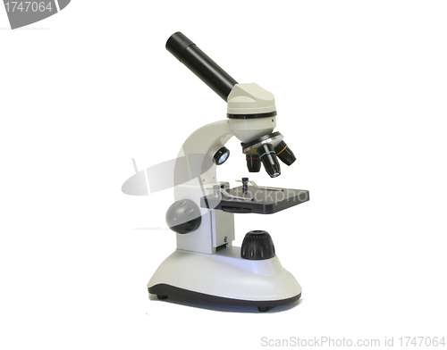 Image of Microscope on white background.