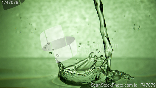 Image of green water splash