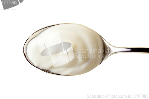 Image of yogurt on spoon